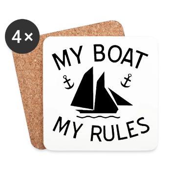 Boot - Untersetzer (4er-Set) - Weiß - Vorne