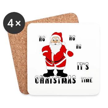Santa Claus Ugly Christmas - Coasters (set of 4) - white - Front