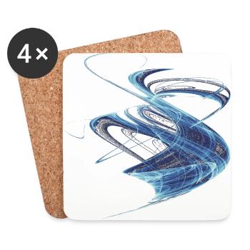 Watercolor art graphic painting picture chaos 13720ice - Coasters (set of 4) - white - Front