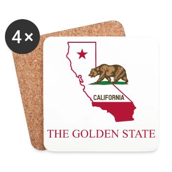The Golden State - Coasters (set of 4) - white - Front