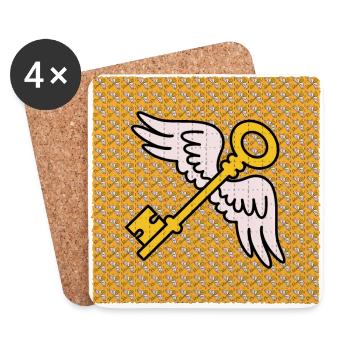 LSD Flying Keys Löschblatt - Untersetzer (4er-Set) - Weiß - Vorne