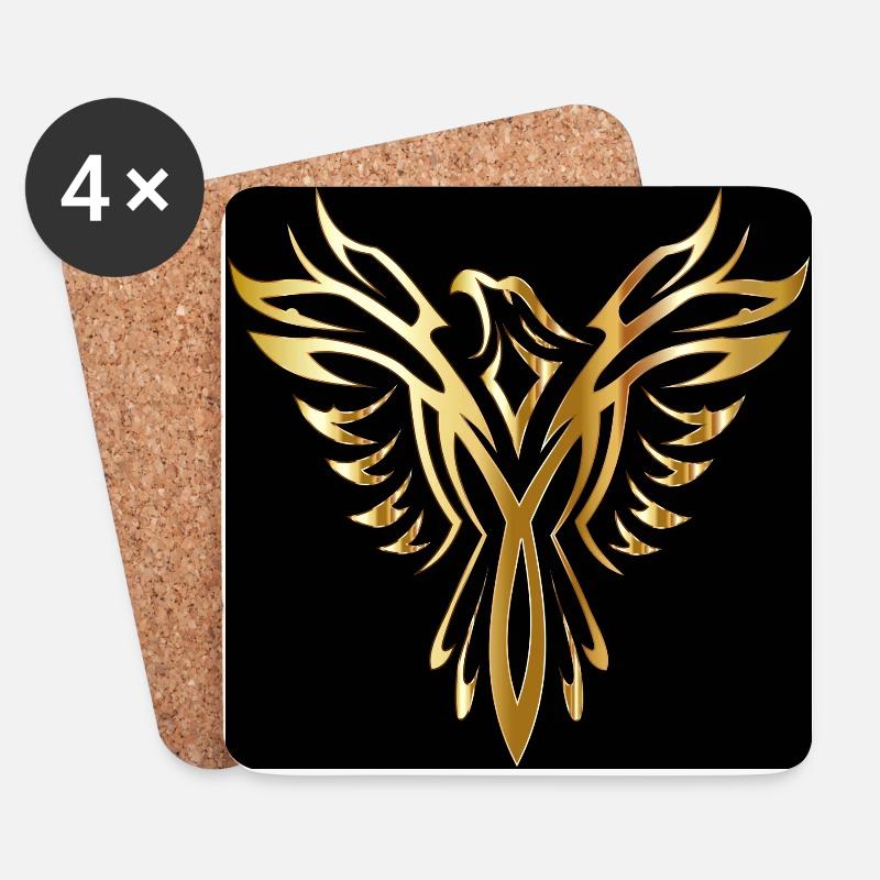 golden phoenix - Untersetzer (4er-Set) - Weiß