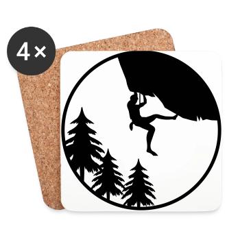 escalade nature - Dessous de verre (lot de 4) - blanc - Devant