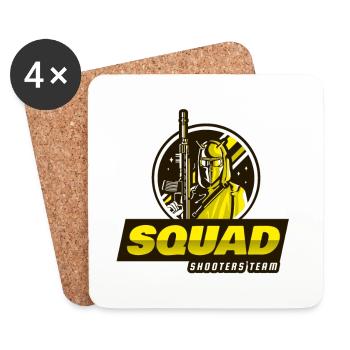 gaming logo with a shooter character - Coasters (set of 4) - white - Front