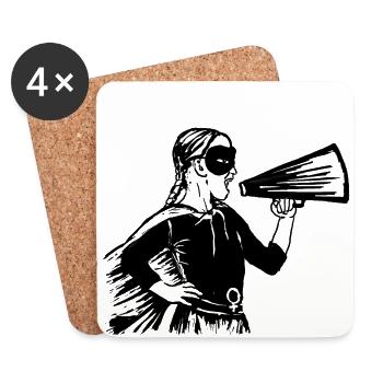 Pouvoir des filles - Dessous de verre (lot de 4) - blanc - Devant