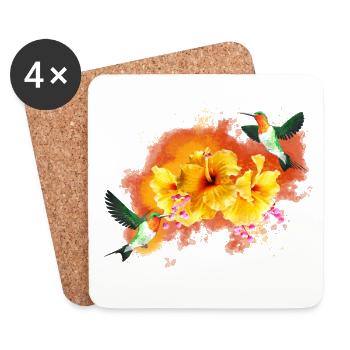 Flower2 - Untersetzer (4er-Set) - Weiß - Vorne