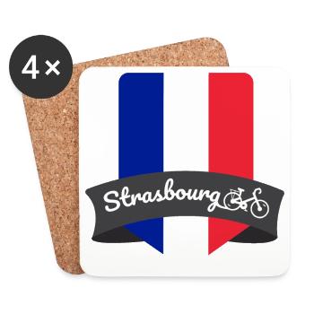 Bicycle Strasbourg France Bicycle City Gift - Coasters (set of 4) - white - Front