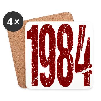 1984 Protest Demo Design - Coasters (set of 4) - white - Front