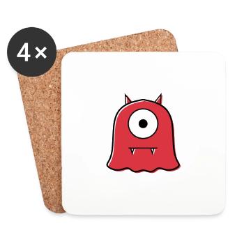 devil - Coasters (set of 4) - white - Front
