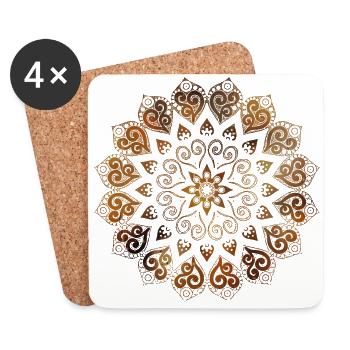 Mandala - Coasters (set of 4) - white - Front