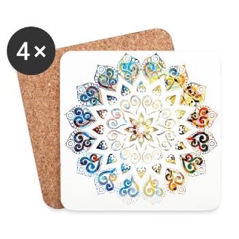 Mandala - Coasters (set of 4) - white - Front