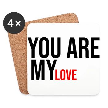 you are my love i love you - Coasters (set of 4) - white - Front