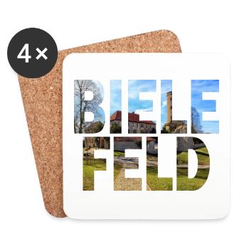 Bielefeld Landschaftsbild - Untersetzer (4er-Set) - Weiß - Vorne