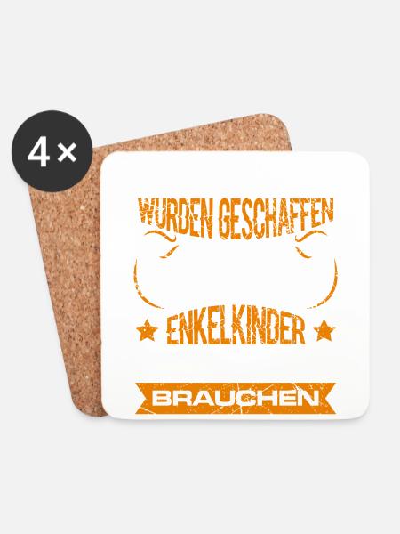 Opas die Helden für Enkelkinder Großvater Geschenk - Untersetzer (4er-Set) - Weiß