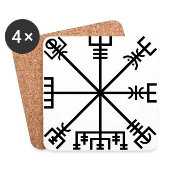 Vegvisir - Coasters (set of 4) - white - Front