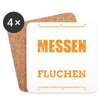 Holz Holzarbeit Tischler Geschenk Schreiner Spruch - Untersetzer (4er-Set) - Weiß - Vorne