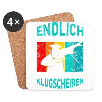 Endlich Lizenz zum Klugscheißen Master Bachelor - Untersetzer (4er-Set) - Weiß - Vorne