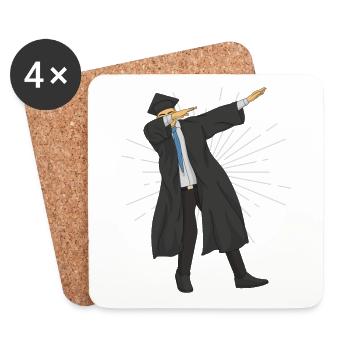 Degree Dab Dabbing Move Bachelor Master - Coasters (set of 4) - white - Front
