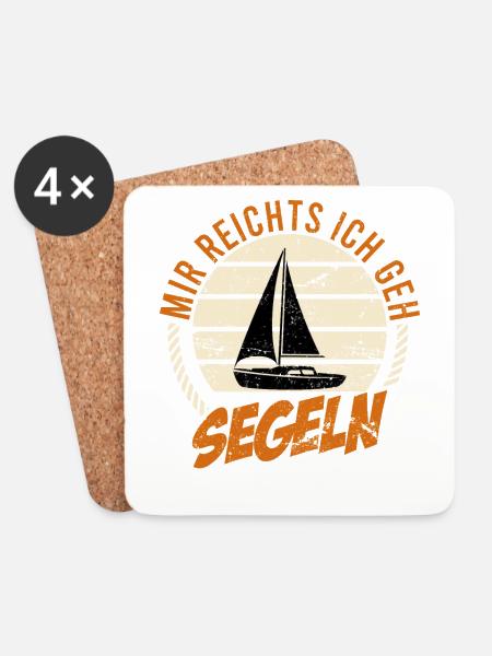 Segelboot Spruch mir reichts gehe segeln Yacht - Untersetzer (4er-Set) - Weiß