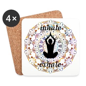 Inhale and Exhale - Untersetzer (4er-Set) - Weiß - Vorne