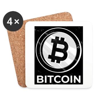 BItcoin - Untersetzer (4er-Set) - Weiß - Vorne
