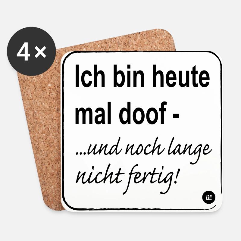 Doof - Untersetzer (4er-Set) - Weiß