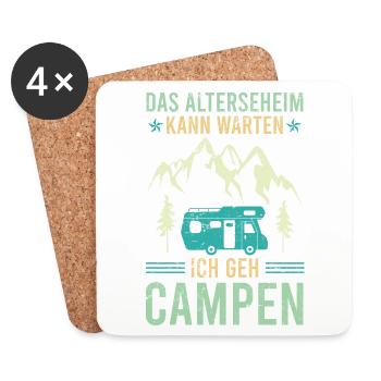 Retirement home can wait I go camping camper - Coasters (set of 4) - white - Front