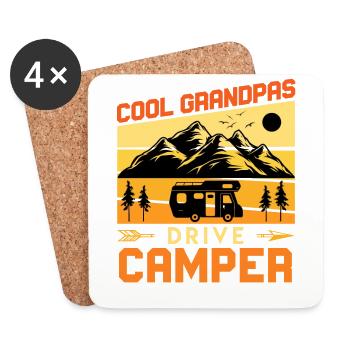 Cool Grandpas Drive Motorhome Motorhome Gift - Coasters (set of 4) - white - Front