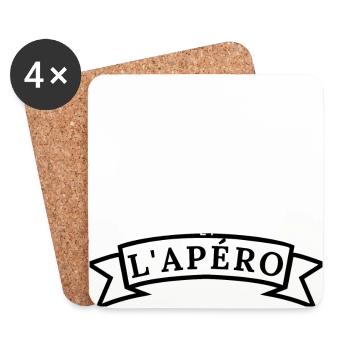 Moi je suis un mec ordinaire j'aime les voitures - Dessous de verre (lot de 4) - blanc - Devant