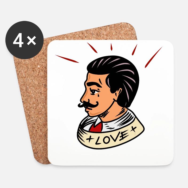Barber - Coasters (set of 4) - white