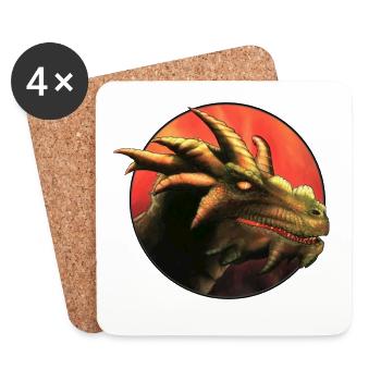 Dragonking - Coasters (set of 4) - white - Front