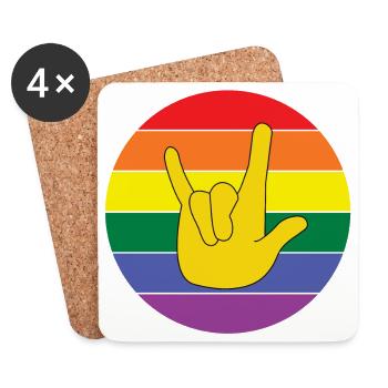 lgbt love - Coasters (set of 4) - white - Front