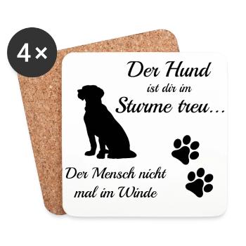 Im Sturme Treu v004NG - Untersetzer (4er-Set) - Weiß - Vorne