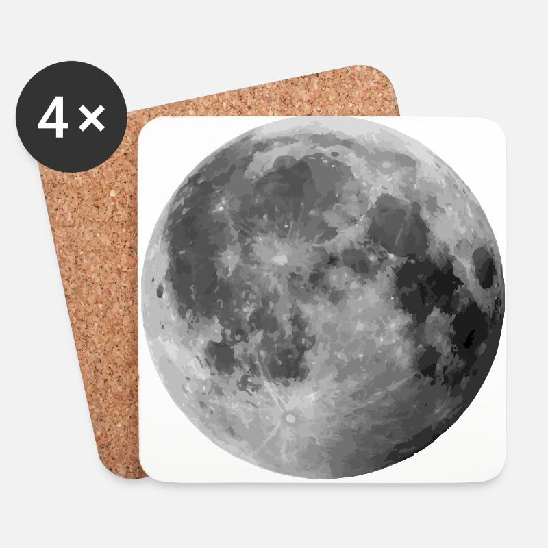 Moon - Coasters (set of 4) - white