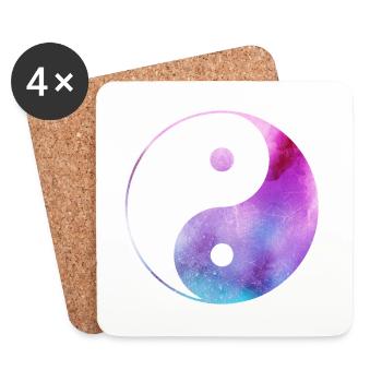 Yin Yang - Untersetzer (4er-Set) - Weiß - Vorne