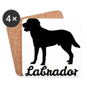 Labrador Retriever - Hund Geschenk Labbi - Untersetzer (4er-Set) - Weiß - Vorne