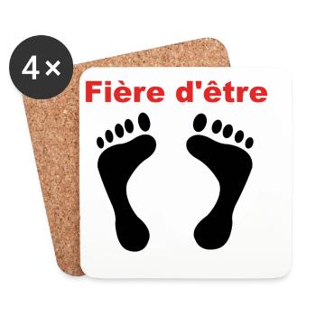 Fière d'être pied-noir - Dessous de verre (lot de 4) - blanc - Devant