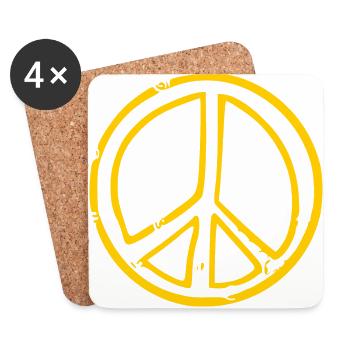 peace sign - Coasters (set of 4) - white - Front