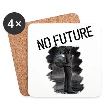 No Future - Dessous de verre (lot de 4) - blanc - Devant