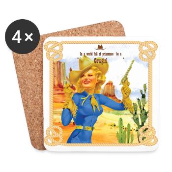 Be a girl - Untersetzer (4er-Set) - Weiß - Vorne