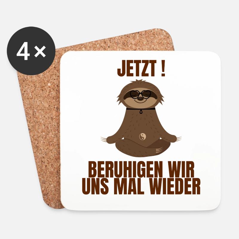 Beruhig dich - Untersetzer (4er-Set) - Weiß
