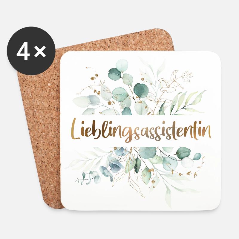 Lieblingsassistentin - Untersetzer (4er-Set) - Weiß