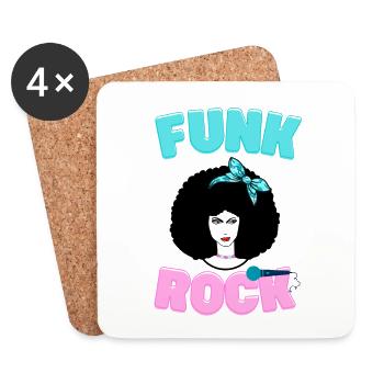 Funk Rock - Untersetzer (4er-Set) - Weiß - Vorne