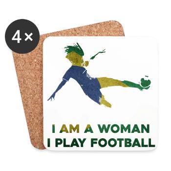 Women's Football - Coasters (set of 4) - white - Front