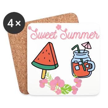 Sweet Summer 2 - Untersetzer (4er-Set) - Weiß - Vorne