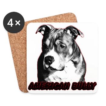 American Bully Pocket - Coasters (set of 4) - white - Front