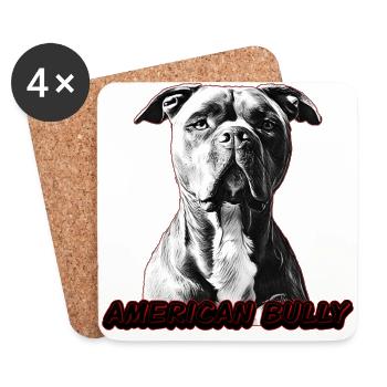 American Bully XL - Coasters (set of 4) - white - Front