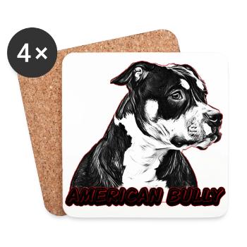 American Bully Pocket - Coasters (set of 4) - white - Front