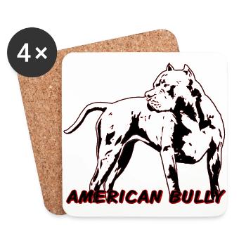 American Bully Pocket - Untersetzer (4er-Set) - Weiß - Vorne