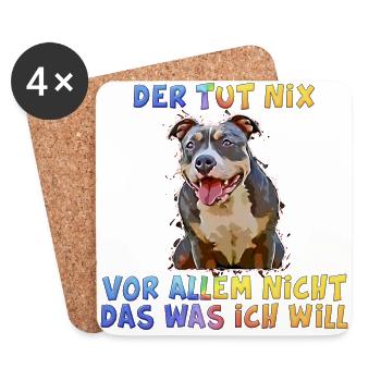 Spruch 02 - Untersetzer (4er-Set) - Weiß - Vorne